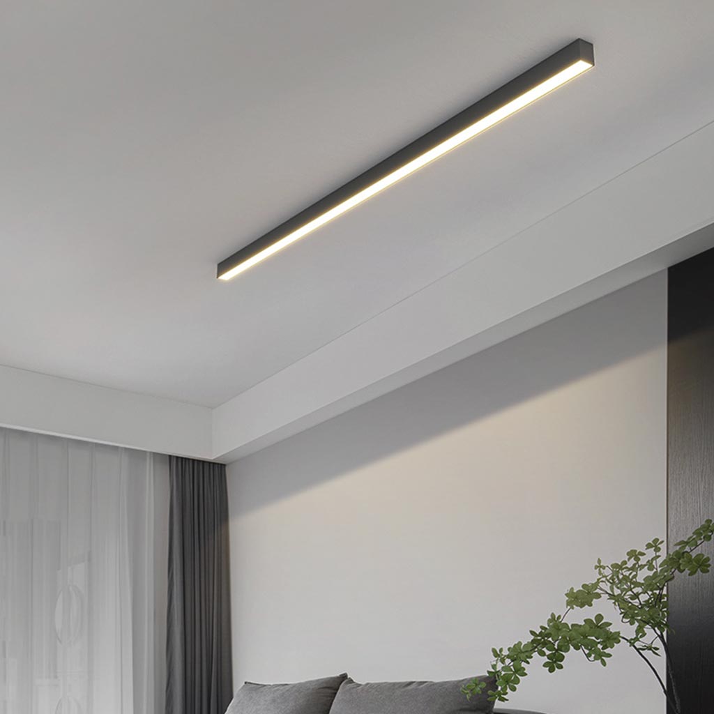 Minimalist LED White Flush Mount Ceiling Light Metal Acrylic and