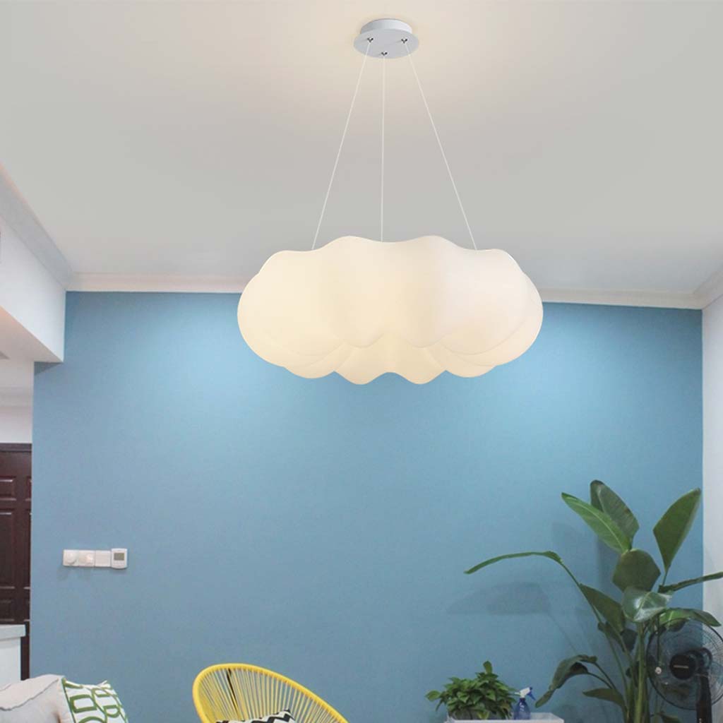 Plafonnier LED en fer acrylique forme nuage à 2 couleurs pour salon chambre  d'enfant