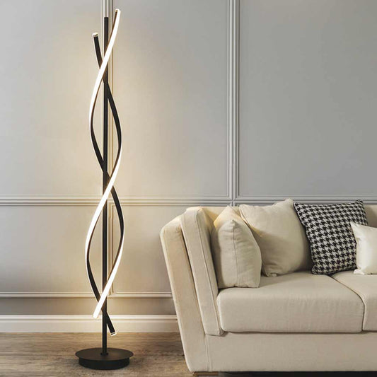 Twisted Spiral LED Floor Lamp