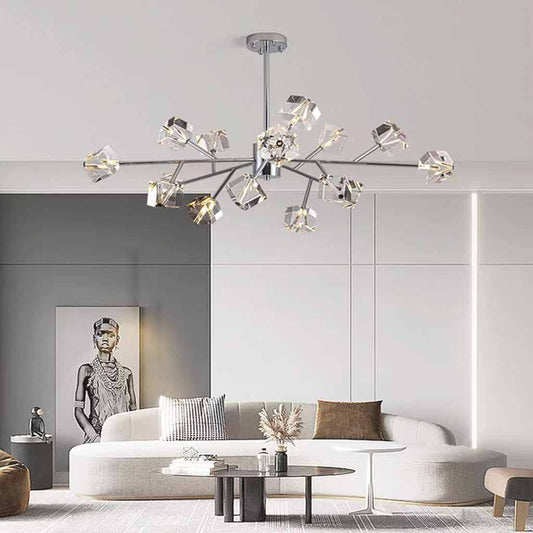 Chrome Sputnik Crystal Chandelier