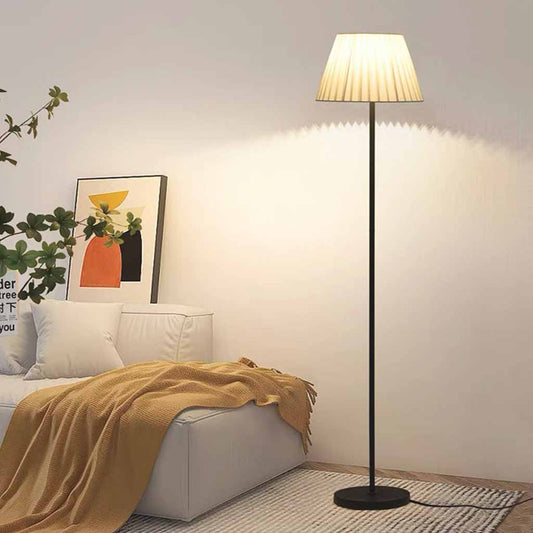 Pleated Fabric Shade Floor Lamp