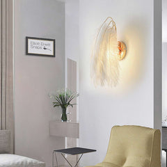 Minimalist Feather Wall Lamp Living Room