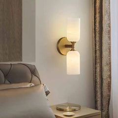 2-Light Wall Lamp Alabaster Up and Down