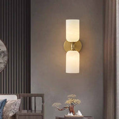 2-Light Wall Lamp Alabaster Up and Down