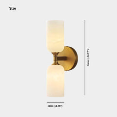 2-Light Wall Lamp Alabaster Up and Down
