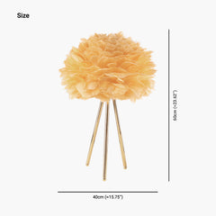 Lampada da tavolo piume Tripode in stile nordico, 2 colori