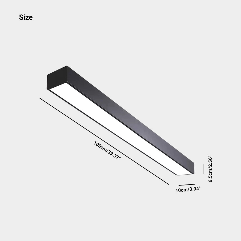 NETTLIFE Plafoniera moderna a LED nera, lunga 107 cm, dimmerabile, con telecomando, lampada da scrivania, pannello da 32 W, per cucina, | Leroy Merlin NETTLIFE Plafoniera moderna a LED nera, lunga 107 cm, dimmerabile, con telecomando, lampada da scrivania, pannello da 32 W, per cucina, | Leroy Merlin