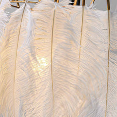 unique ostrich feather wall lamp more detail
