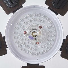 5 Wood Blade Ceiling Fan Light LED