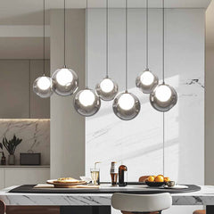 7-Light Cluster Glass Ball Pendant Light Chandelier
