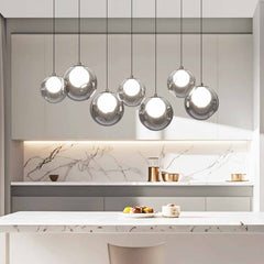 7-Light Cluster Glass Ball Pendant Light Chandelier