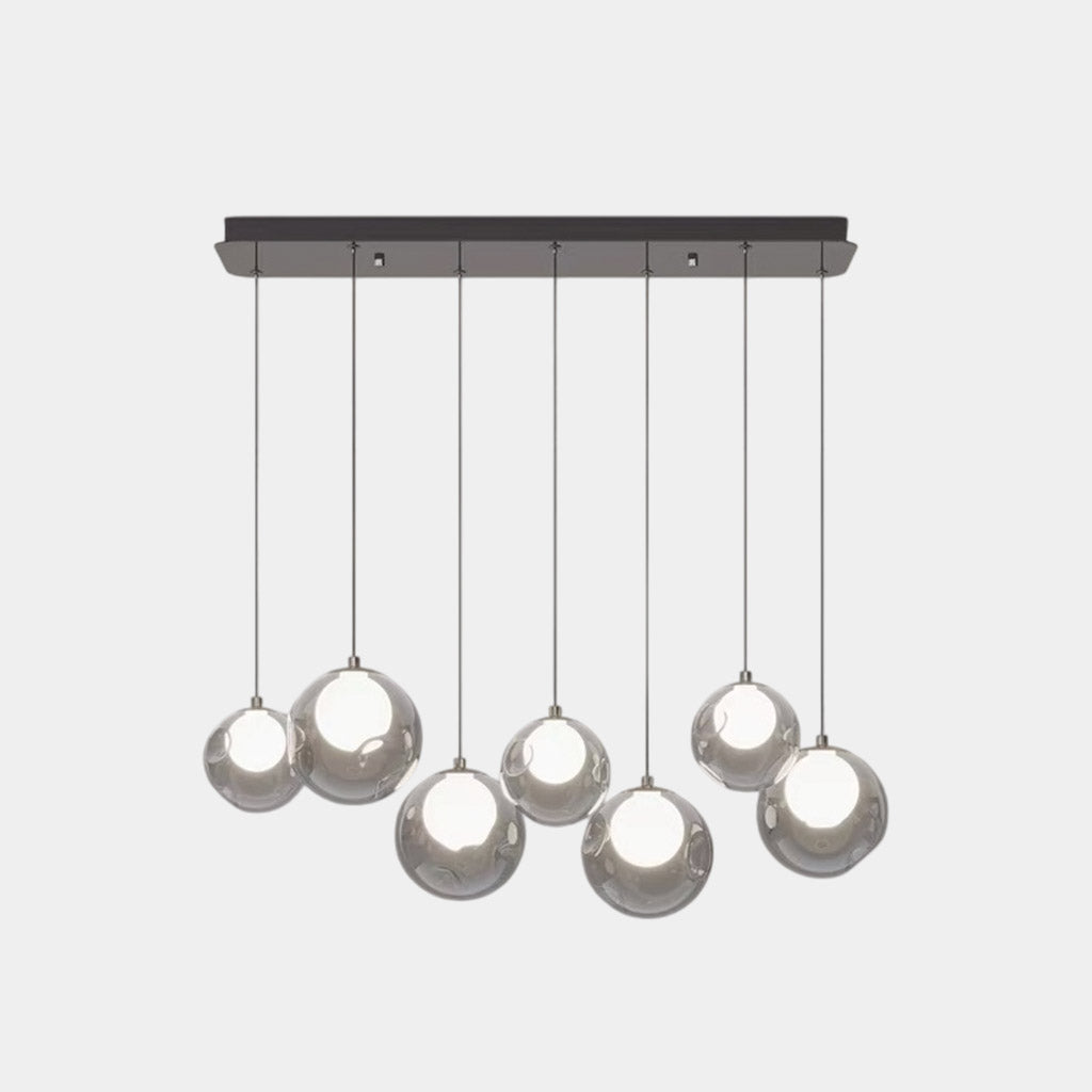 7-Light Cluster Glass Ball Pendant Light Chandelier
