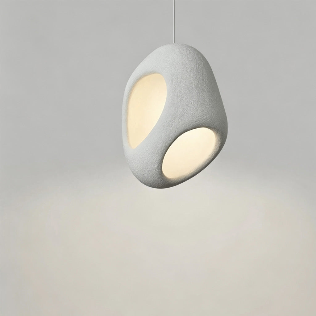 Minimalist Wabi-Sabi Irregular Pendant Light White