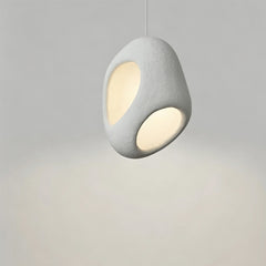Minimalist Wabi-Sabi Irregular Pendant Light White