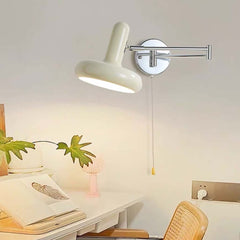 Wall Sconce Bauhaus Cream Metal Adjustable Swing Arm
