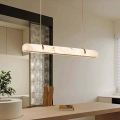 Albasten Lineaire Kroonluchter Hanglamp LED Dimbaar