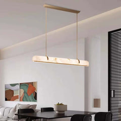 Albasten Lineaire Kroonluchter Hanglamp LED Dimbaar