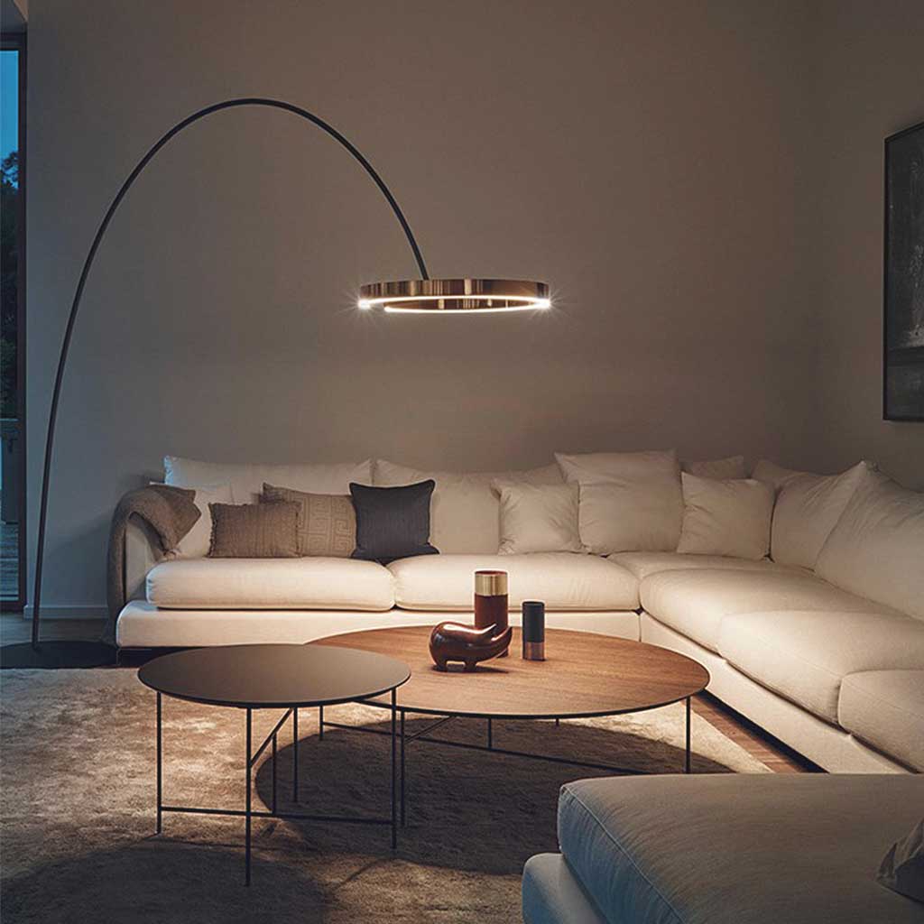 Arc Lamp Living Room Sonic LED Arc Lamp W/ Smart Switch | Modern