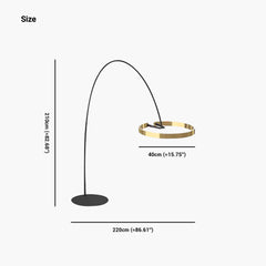 Arched Floor Lamp Ring Halo Size