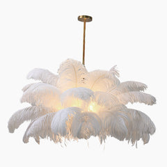 Artistic Ostirch Feather Chandelier Ceiling Light Main
