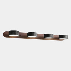 Lámpara de pared para tocador de baño, giratoria, madera, travertino, LED