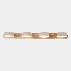 Lámpara de pared para tocador de baño, giratoria, madera, travertino, LED