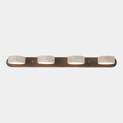 Lámpara de pared para tocador de baño, giratoria, madera, travertino, LED