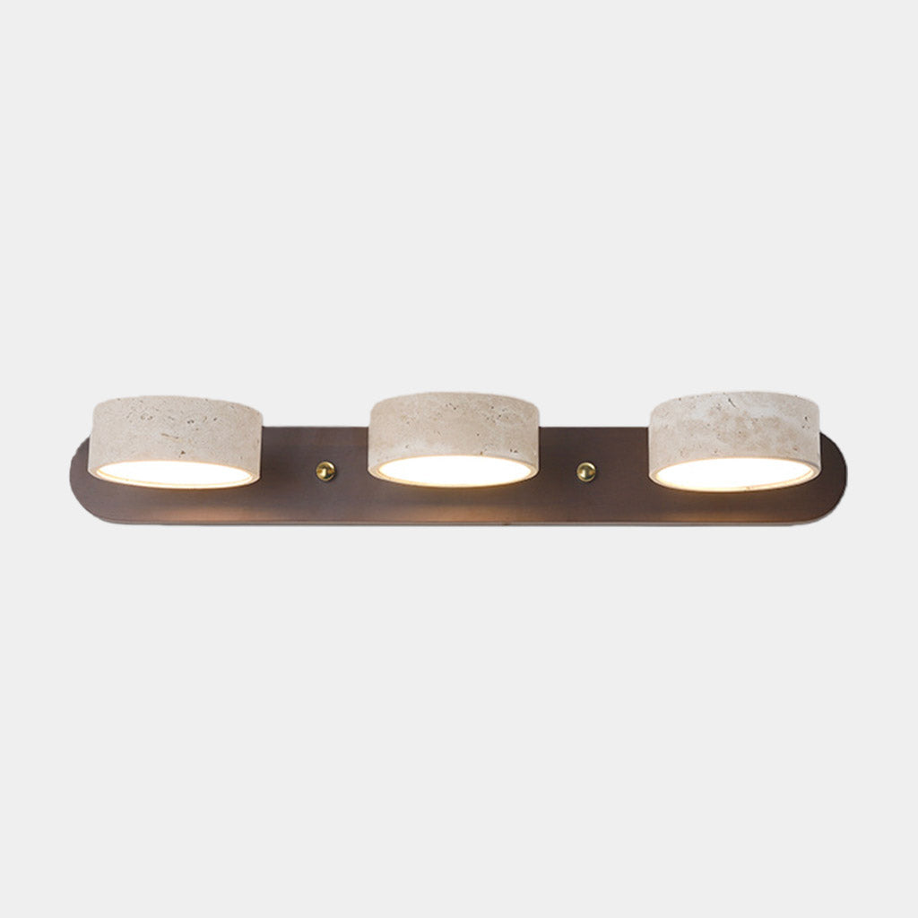Draaibare houten travertijn LED-ijdelheidswandlamp | VAXLAMP
