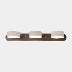 Lámpara de pared para tocador de baño, giratoria, madera, travertino, LED