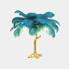 Bedside Table Lamp Decorative Tree Ostrich Feather, 3 Colors