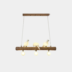 Vintage Bird Pendant Light Linear Branch Resin