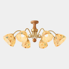Brass Arm Seashell Chandelier, 6 Lights / 8 Lights