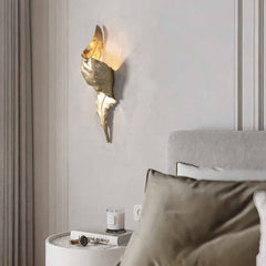 Messing-Blatt-Wandlampe, antike handgefertigte Wandleuchte