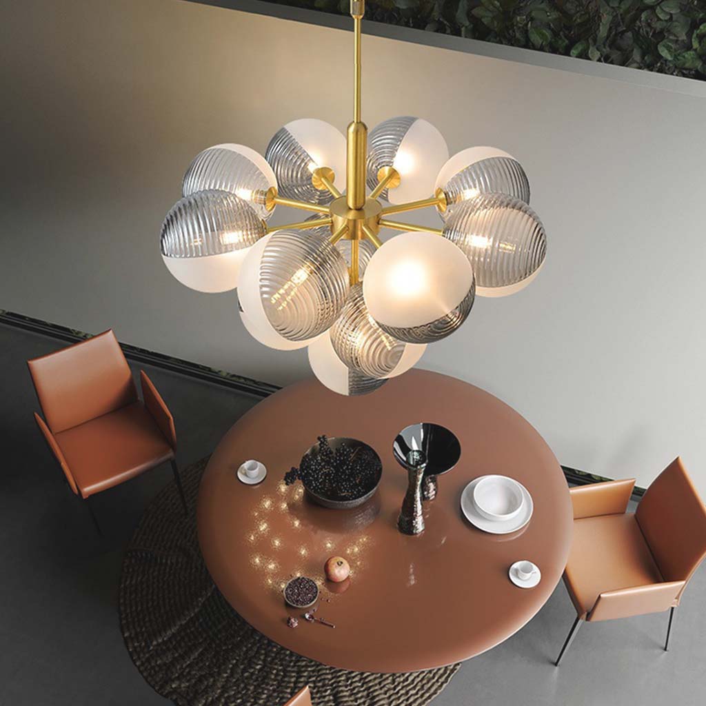 Bubble Cluster Chandelier Amber Room