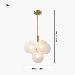 Bubble Cluster Chandelier White Size