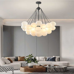 Bubble Glass Ball Chandelier Black Living Room