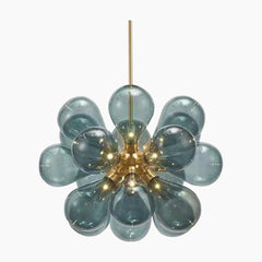Bubble Glass Ball Chandelier Blue