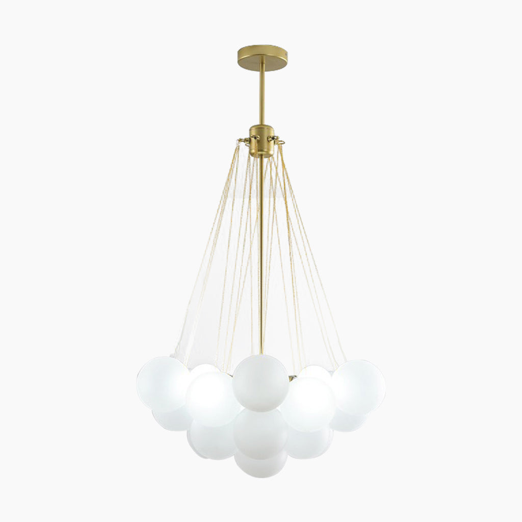 Bubble Glass Ball Chandelier Gold 19
