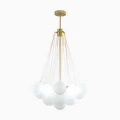 Bubble Glass Ball Chandelier Gold 19