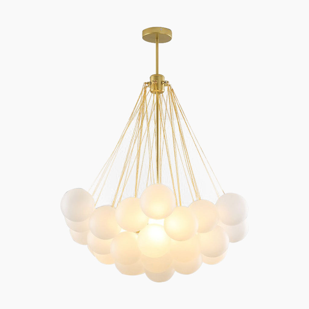 Bubble Glass Ball Chandelier Gold 37