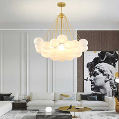 Bubble Glass Ball Chandelier Gold Living Room