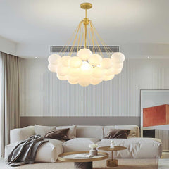 Bubble Glass Ball Chandelier Gold Room