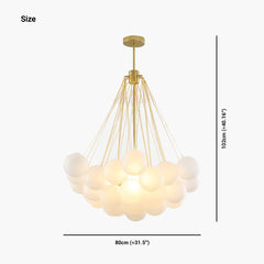 Bubble Glass Ball Chandelier Size 37