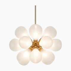 Bubble Glass Ball Chandelier White