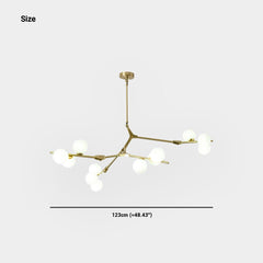 Bubble Glass ball Gold Size