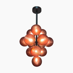 Bubble Grape Chandelier Red Warm