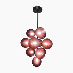 Bubble Grape Chandelier Red