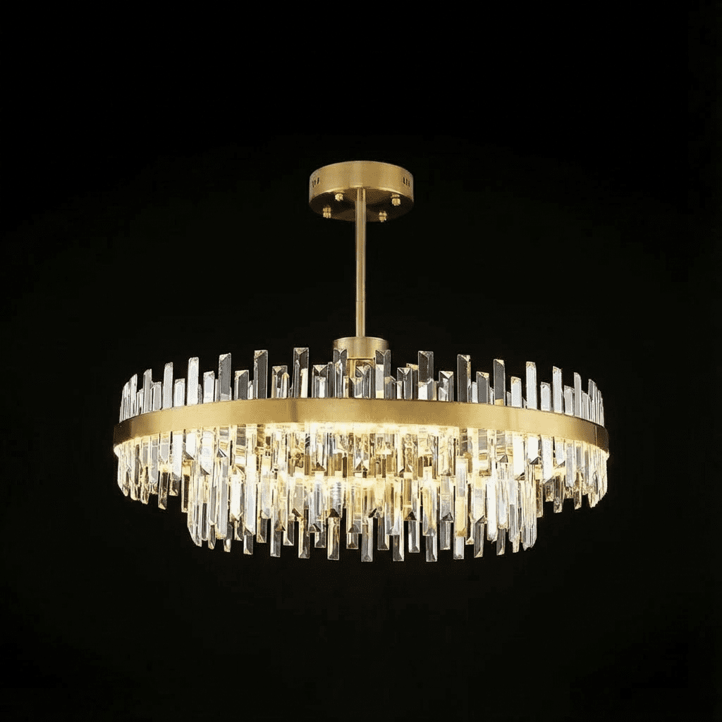 Chandelier Luxurious Crystal LED Gold Round / Oval