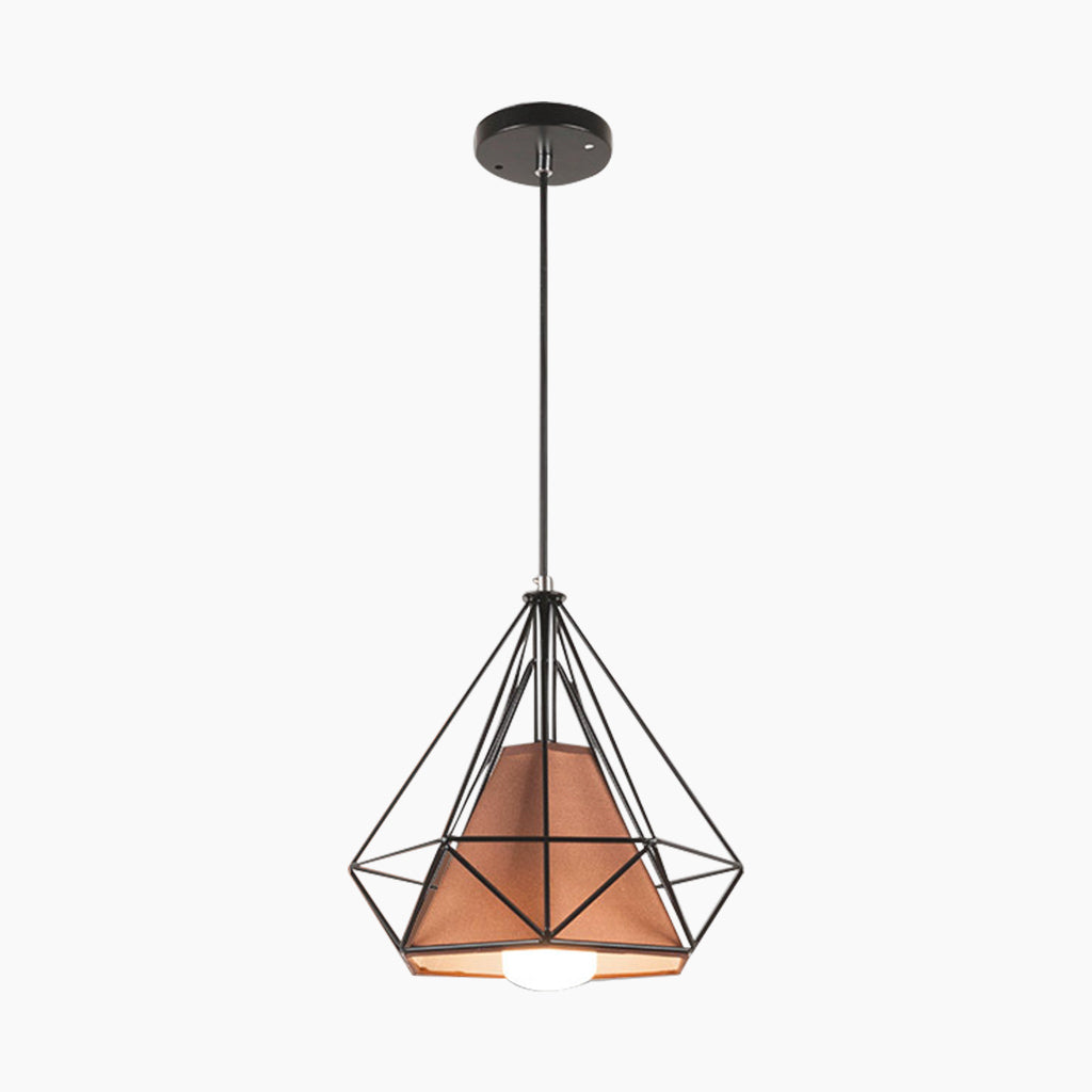 Cage Hanging Pendant Light Black Coffee