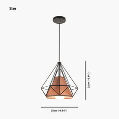 Cage Hanging Pendant Light Size